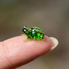 Glass Animal Figurines, Glass Frog, Glass Animals, Tiny Glass Animals, Miniature Glass Animals, Cute Frog, Lampwork Glass, Frog Gifts