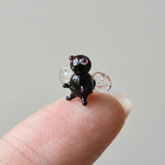 Tiny Glass Animals, Insect Art, Glass Animals, Bug Decor, Mini Glass Animals, Fly, Glass Bugs, Lampwork Glass, Bugs, Glass Figurines
