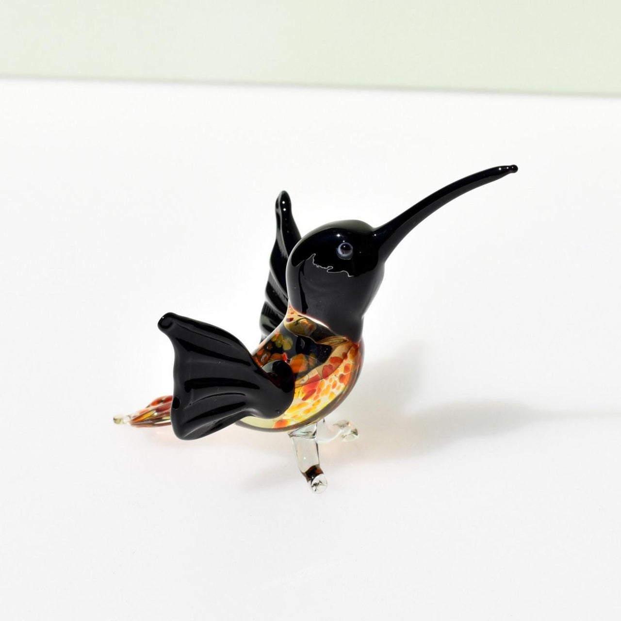Hummingbird Statue, Humming Bird, Blown Glass Hummingbird Figurine, Hummingbird Art, Gift for Bird Lovers, Hummingbird Gifts, Gift for Mom
