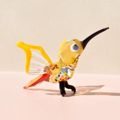Humming Bird, Glass Hummingbird Art, Gift for Bird Lovers, Blown Glass Hummingbird Figurine, Hummingbird Gifts, Hummingbird Statue Decor