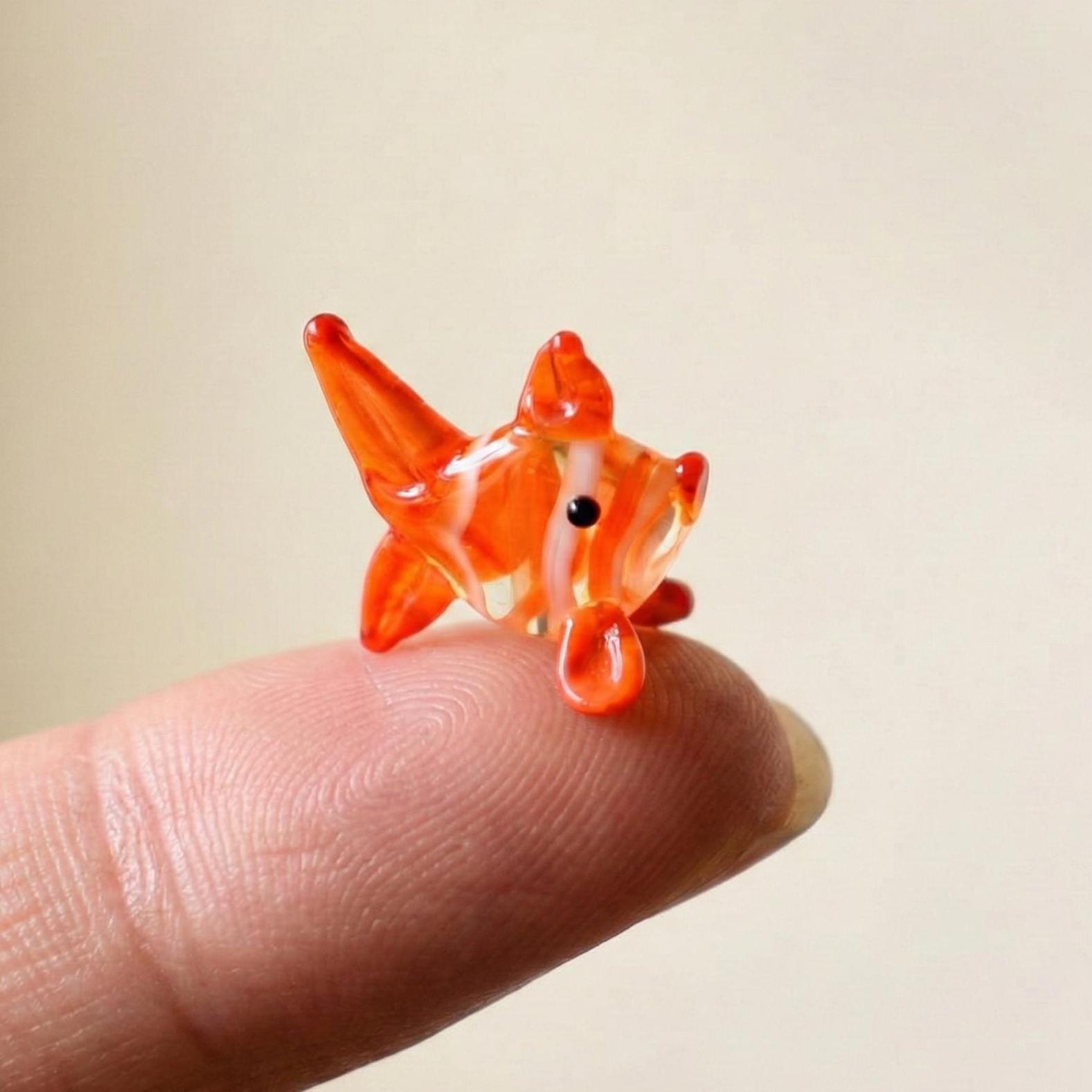 Tiny Glass Animals, Glass Fish, Mini Glass Animals, Murano Glass Fish, Fish Sculpture, Tropical Fish, Glass Animals, Blown Glass Fish