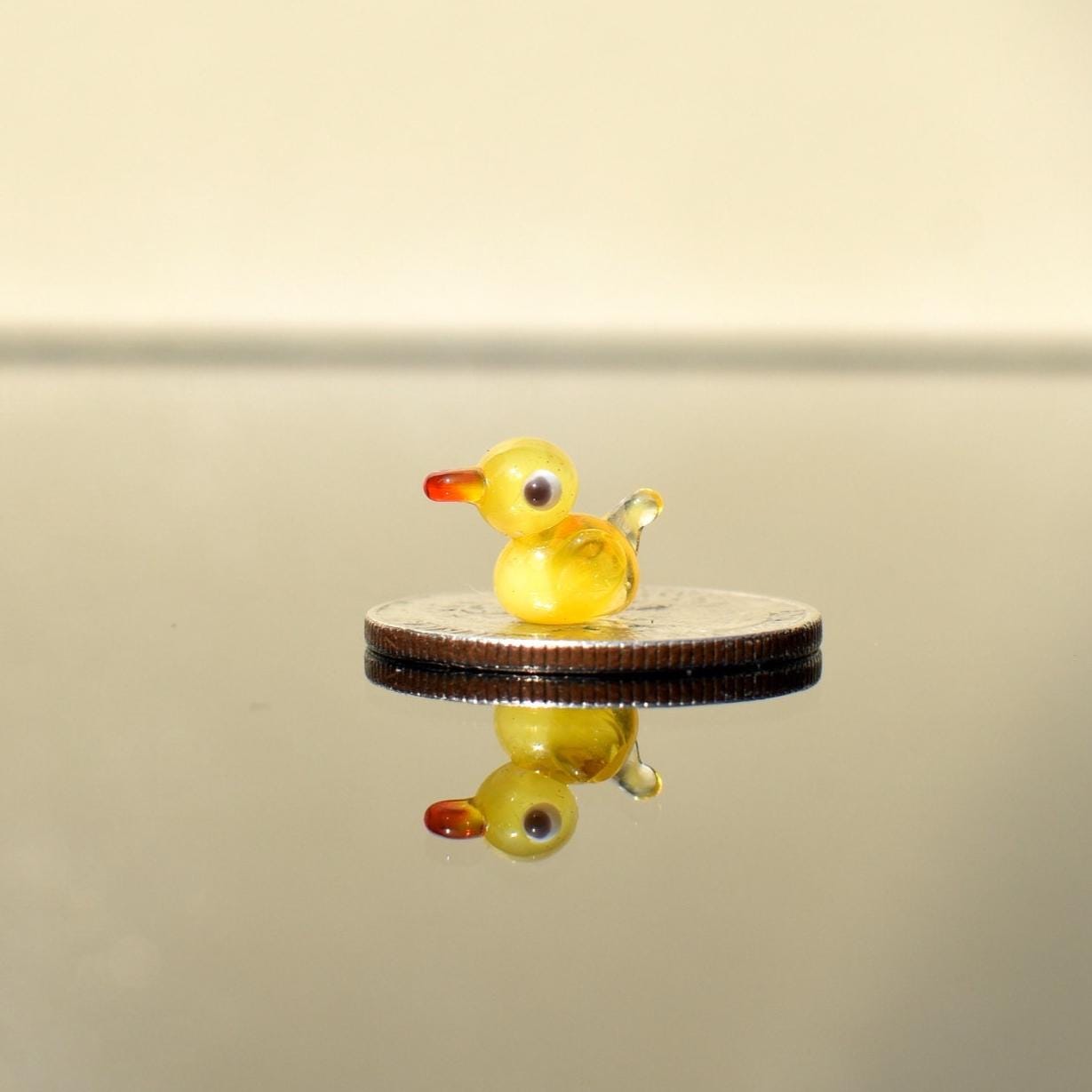 Mini Glass Ducks, Tiny Ducks, Mini Ducks, Lucky Duck Gift, Miniature Glass Ducks, Glass Duck Figurine, Small Duck Decor