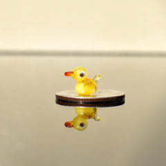 Mini Glass Ducks, Tiny Ducks, Mini Ducks, Lucky Duck Gift, Miniature Glass Ducks, Glass Duck Figurine, Small Duck Decor