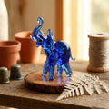 Elephant Statue, Blue Glass Elephant, Elephant Decor, Elephant Gifts, Elephant Sculpture, Blown Glass Animals, Glass Elephant, Art, Blue