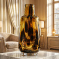 Hand Blown Amber Glass Vase
