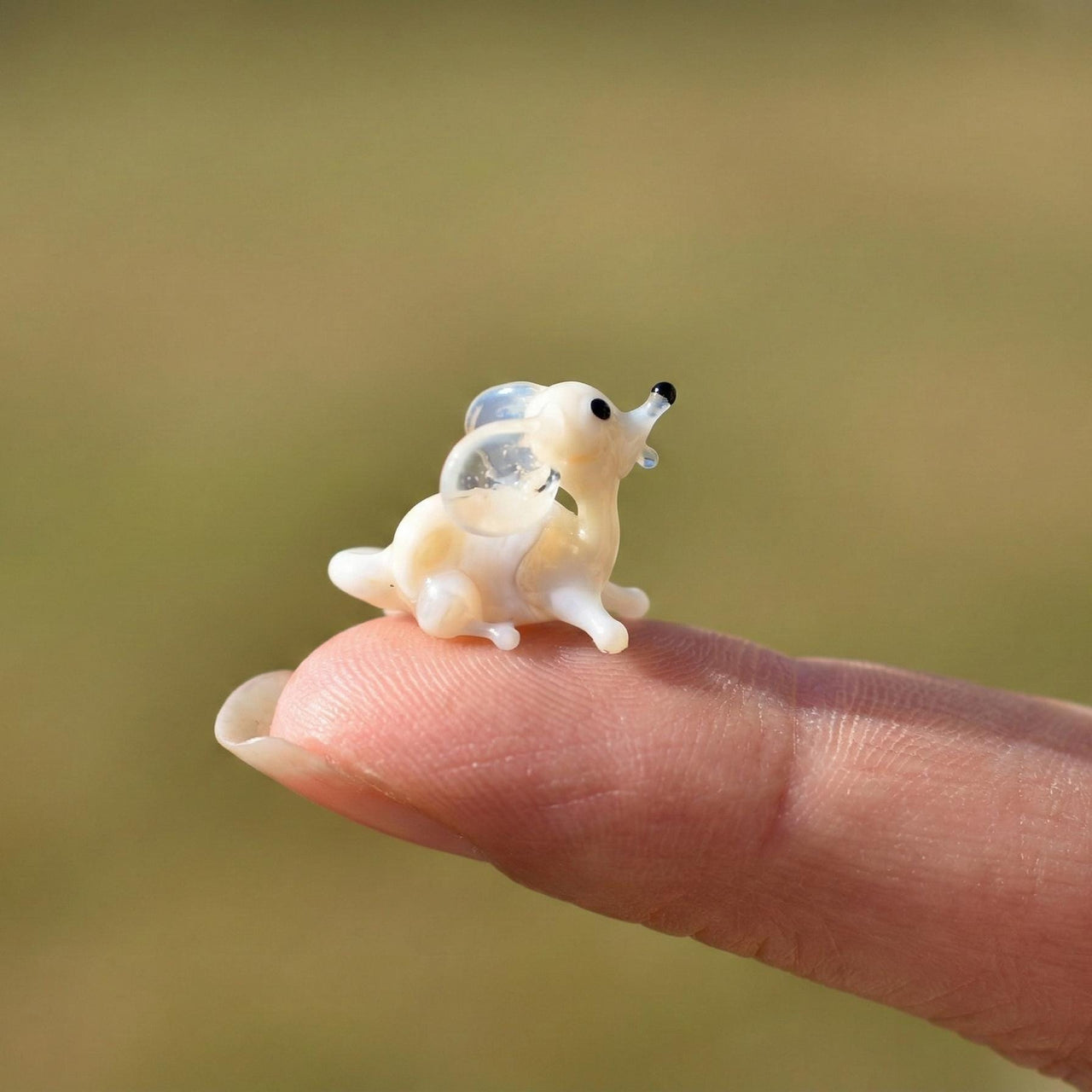 Hand Blown Glass Mouse: Whimsical Miniature Figurine Mothers Day Gifts for Her