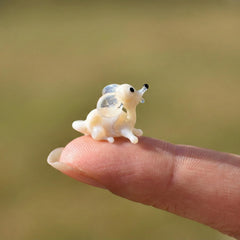 Hand Blown Glass Mouse: Whimsical Miniature Figurine Mothers Day Gifts for Her