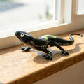 Handmade Glass Lizard, Salamander, Reptile Decor, Glass Sculpture, Reptile Art, Glass Animals, Black Lizard, Glass Salamander, Reptile