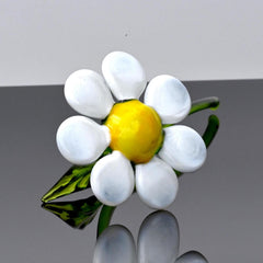 Glass Flowers in Vase, Glass Daisy Gifts, Glass Flowers Bouquet, Spring Decor, Glass Birth Month Flower, Mothers Day Gifts, Glass Flower Art