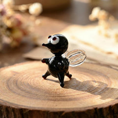 Bug Decor, Fly, Insect, Glass Figurines, Insect Art, Tiny Glass Animals, Mini Glass Animals, Glass Bugs, Bugs, Lampwork Glass