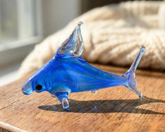 Tiny Glass Animals, Shark Gifts, Mini Glass Animals, Shark Decor, Shark, Glass Fish, Murano Glass Fish, Shark Art, Glass Animals