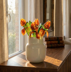 Glass Iris, Glass Birth Month Flower, Glass Flowers Bouquet, Mothers Day Gift, Birth Flower Glass, Mini Glass Flowers, Birthday Gift for Her