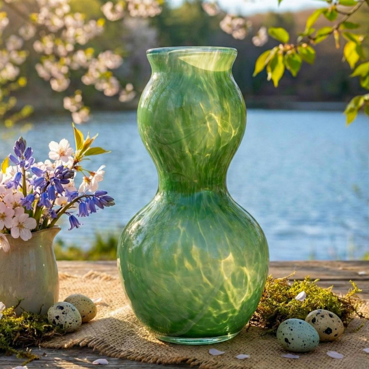 Emerald Green Glass Vase