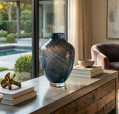Midnight Blue Glass Vase