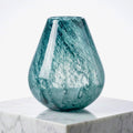 Large Teal Glass Vase