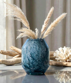 Turquoise Ocean Glass Vase