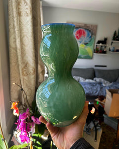 Emerald Green Glass Vase