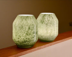 Hand Blown Green Vase Lamp