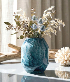 Turquoise Ocean Glass Vase