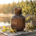 Hand Blown Natural Pattern Glass Vase