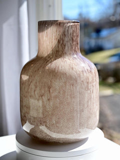 Taupe Vase, Large Glass Vase, Organic Modern Vase, Hand Blown Glass Vase, Large Vase, Flower Vase, Vase for Flowers, Birthday Gift