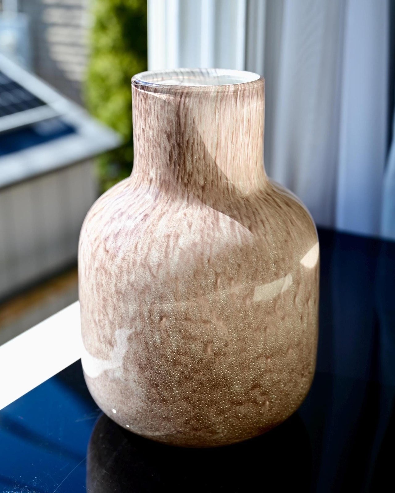 Hand Blown Boné White Vase