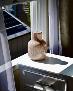 Hand Blown Boné White Vase