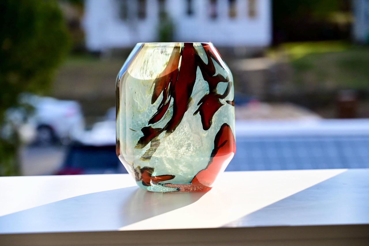 Multicolor Art Glass Vase