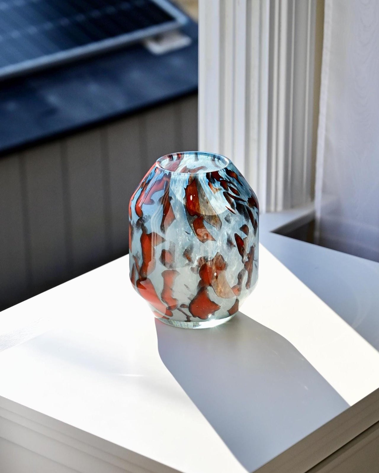Multicolor Art Glass Vase