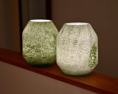Hand Blown Green Vase Lamp