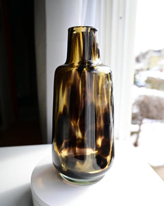 Amber Vase, Hand Blown Vase, Art Glass Vase, Handmade Vase, Vases for Flowers, Glass Vase, Tall Glass Vase, Birthday Gifts for Her