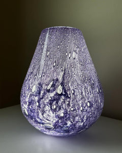 Blown Glass Lighting, Purple Glass Lamp, Vase Lamp, Hand Blown Glass Lamp, Cordless Lamp, Nightstand Lamp, Purple Lamp, Amethyst Lamp