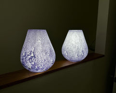 Blown Glass Lighting, Purple Glass Lamp, Vase Lamp, Hand Blown Glass Lamp, Cordless Lamp, Nightstand Lamp, Purple Lamp, Amethyst Lamp