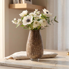 Brown Glass Vase, Small Vase, Hand Blown Glass Vase, Small Glass Vase, Glass Vase, Blown Glass Vase, Vases for Flowers, Birthday Gift