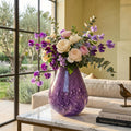 Purple Glass Vase, Extra Large Glass Vase, Purple Vase, Art Glass Vase, Amethyst Vase, Blown Glass Vase, Wide Mouth Vase, Birthday Gift