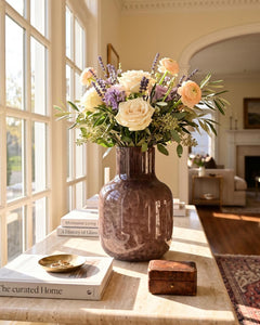Brown Hand Blown Glass Vase, Blown Glass Art, Large Glass Vase, Handmade Glass Vase, Large Vase For Flowers, Brown Vase, Birthday Gift
