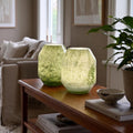 Green Glass Lamp, Vase Lamp, Blown Glass Lamp, Cordless Lamp, Green Lamp, Ambient Lighting, Wireless Lamp, Table Lamp, Nightstand Lamp