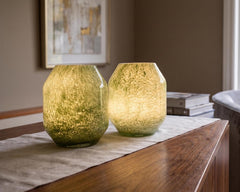 Green Glass Lamp, Vase Lamp, Blown Glass Lamp, Cordless Lamp, Green Lamp, Ambient Lighting, Wireless Lamp, Table Lamp, Nightstand Lamp