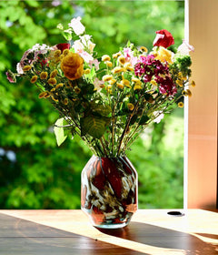 Art Glass Vase, Unique Vase, Hand Blown Glass Vase, Large Vase, Handmade Vase, Vase for Flowers, Flower Vase, Blown Glass Art, Birthday Gift