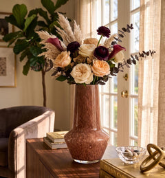 Hand Blown Glass Vase, Brown Glass Vase, Unique Vase, Art Glass Vase, Brown Vase, Flower Vase, Vase for Flowers, Glass Vase, Birthday Gift