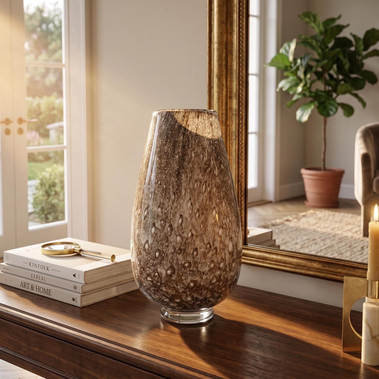 Small Organic Shaped Glass Vase