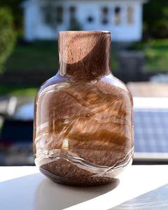 Hand Blown Glass Vase | Handmade Large Glass Vase | Large Vase For Flowers | Spring Decor Gift for Her, Birthday Gift