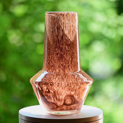 Hand Blown Glass Vase, Brown Glass Vase, Unique Vase, Art Glass Vase, Brown Vase, Flower Vase, Vase for Flowers, Glass Vase, Birthday Gift