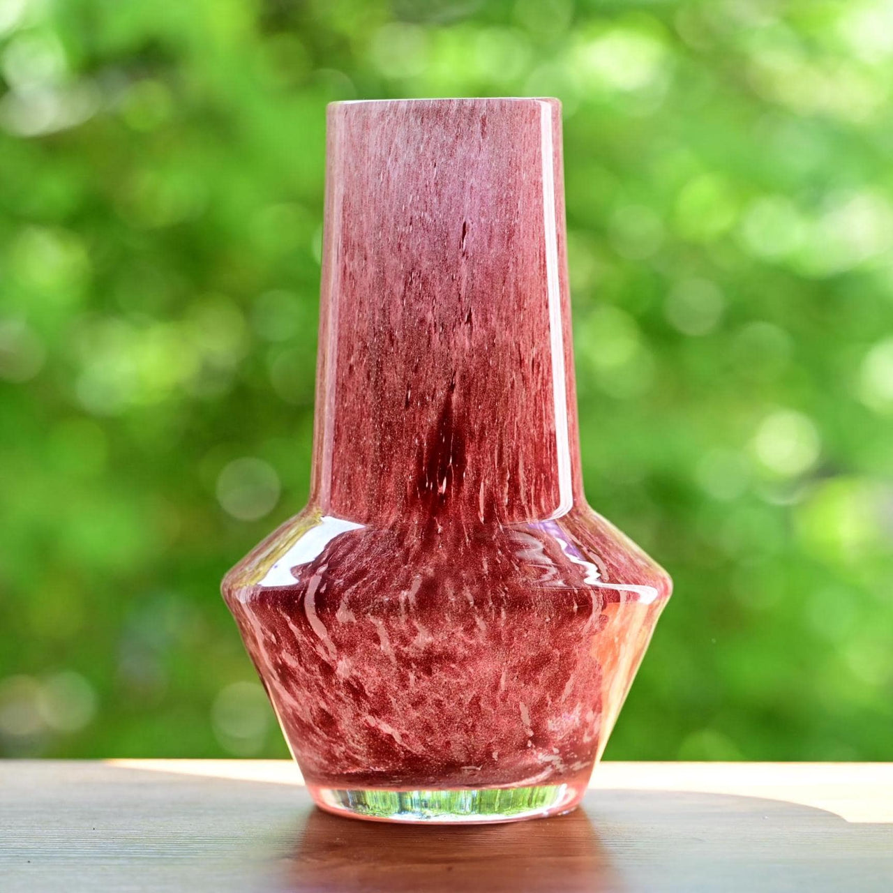 Funky Vase, Pink Vase, Pink Glass Vase, Pink Flower Vase, Vases for Flowers, Hand Blown Glass Vase, Glass Vase, Glass Art, Birthday Gift