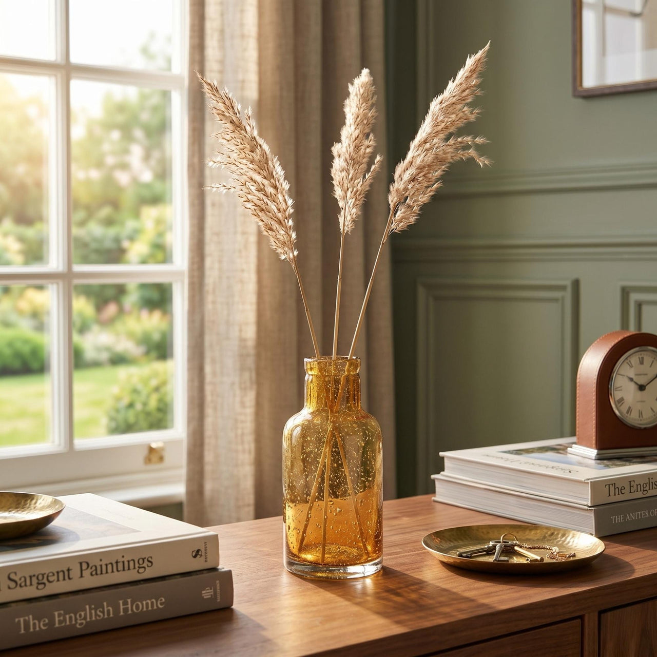Hand Blown Amber Glass Reed Diffuser Bottle
