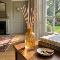 Hand Blown Amber Glass Reed Diffuser Bottle