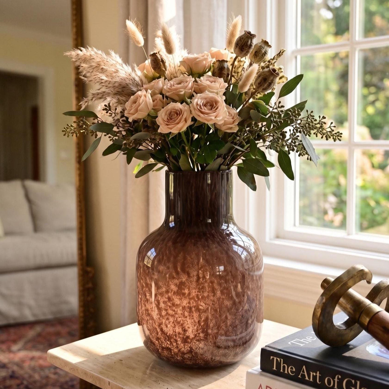 Large Chestnut Glass Vase