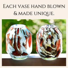 Teal Glass Art Vase