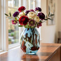 Teal Glass Art Vase
