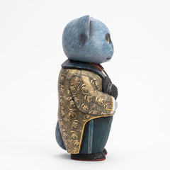 Hand Painted & Carved Dapper Wooden Cat Figurine